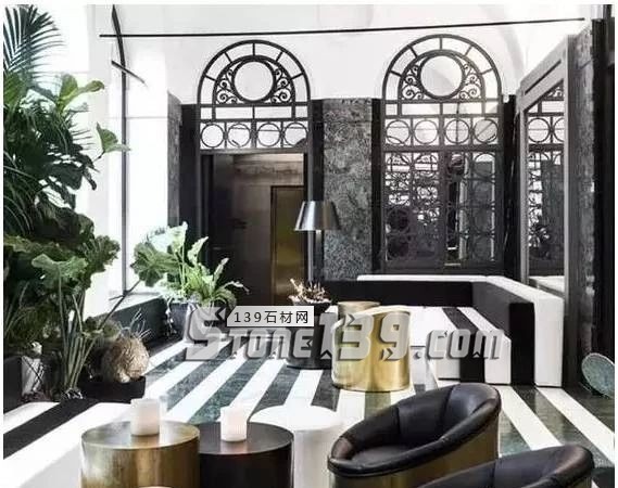 黑與白，經典的石材拼接藝術