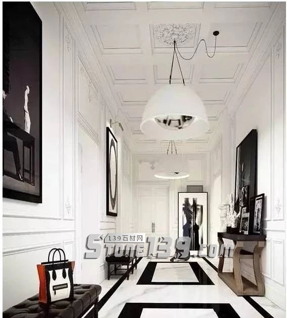 黑與白，經典的石材拼接藝術
