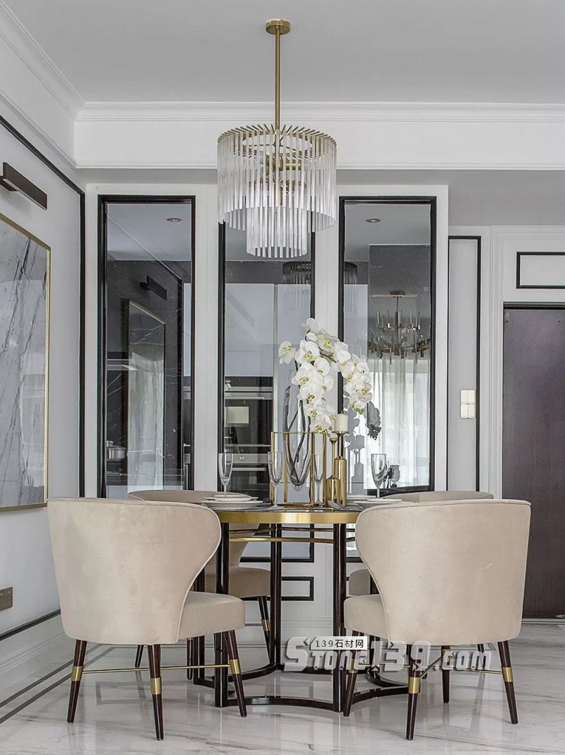 輕奢主義 | 大理石+黃銅鑲嵌設(shè)計裝飾應(yīng)用