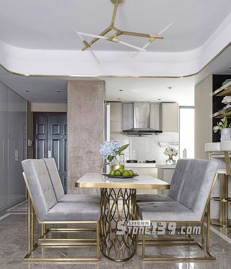 輕奢主義 | 大理石+黃銅鑲嵌設(shè)計裝飾應(yīng)用