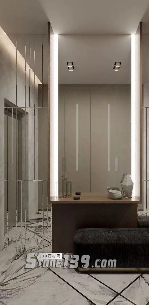 輕奢主義 | 大理石+黃銅鑲嵌設(shè)計裝飾應(yīng)用