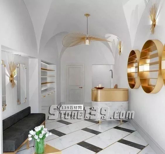 輕奢主義 | 大理石+黃銅鑲嵌設(shè)計裝飾應(yīng)用