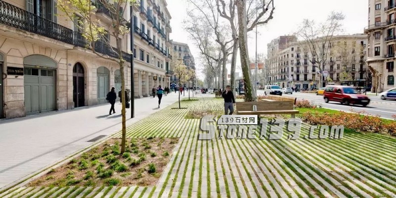 創意景觀設計,石材嵌草鋪裝惹人醉