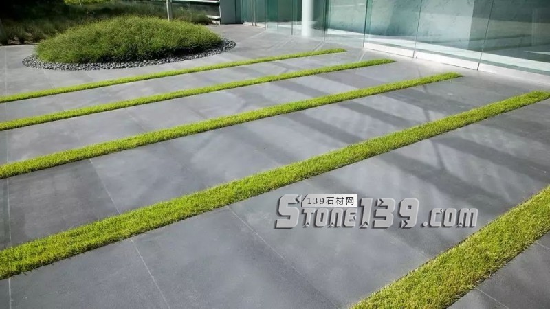 創意景觀設計,石材嵌草鋪裝惹人醉