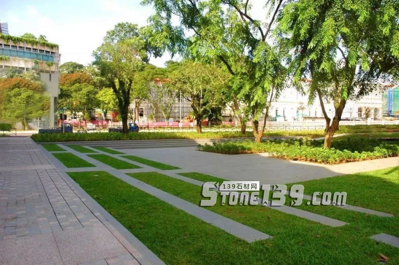 創意景觀設計,石材嵌草鋪裝惹人醉