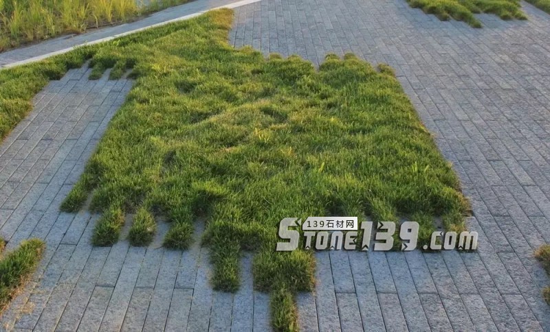 創意景觀設計,石材嵌草鋪裝惹人醉