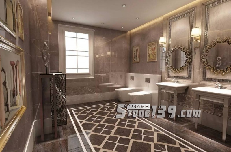 全屋石材定制，量身打造豪華別墅浴室