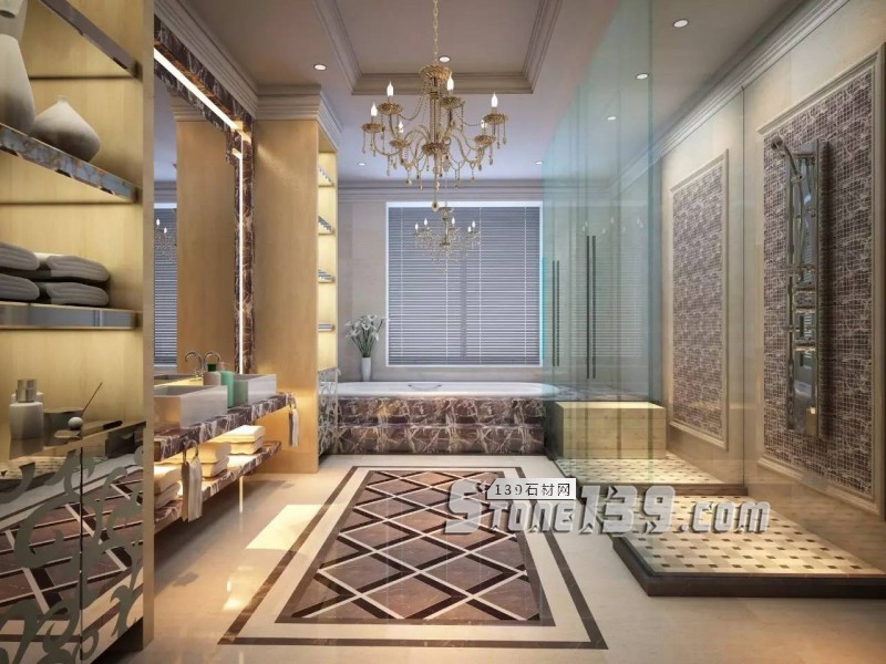 全屋石材定制，量身打造豪華別墅浴室