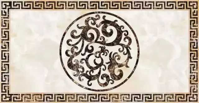 方形內帶圓形拼花 大理石拼花圖案