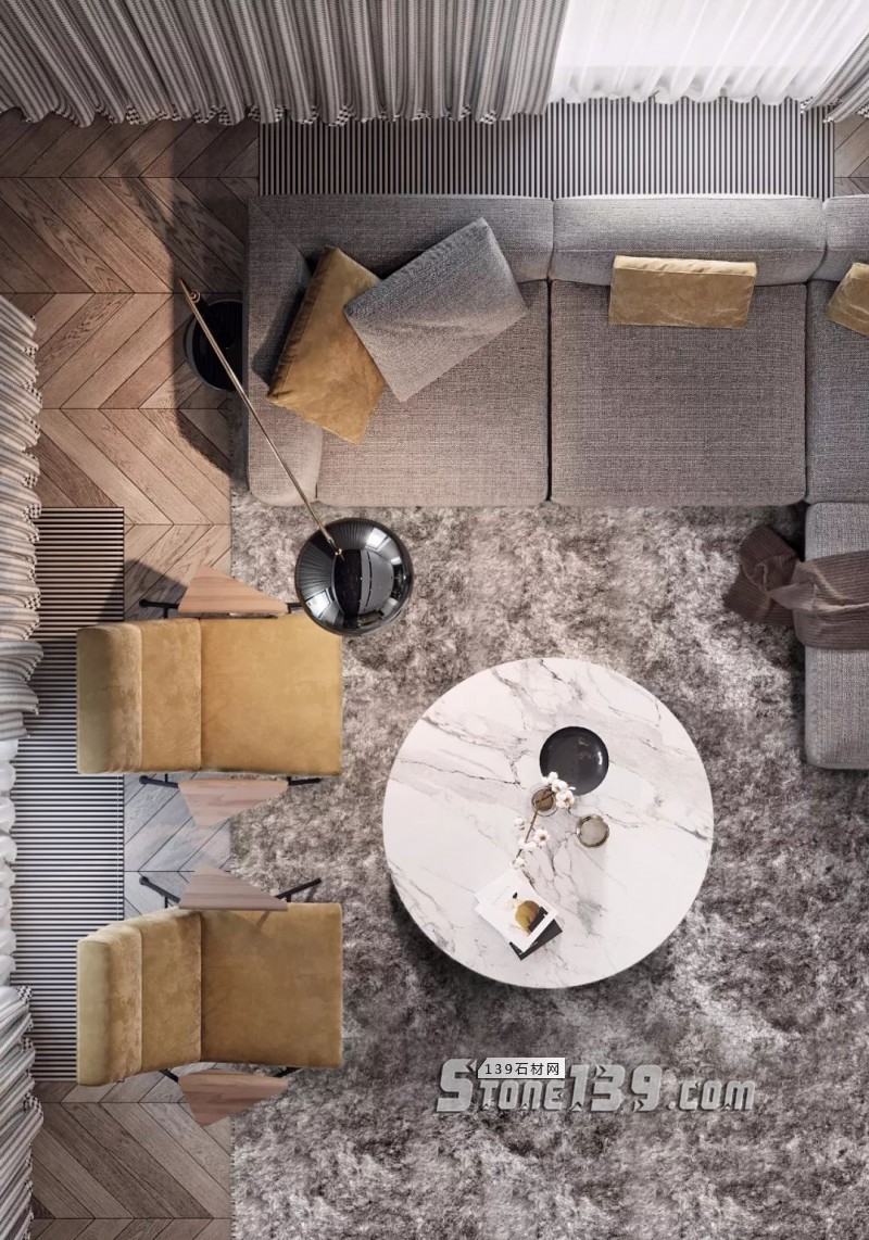 大理石與金屬搭配的裝飾 感受下自然現代風