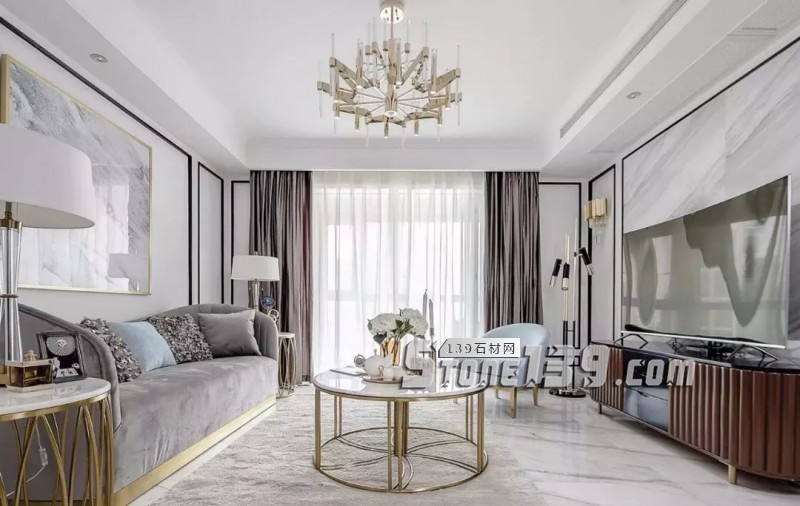 大理石與金屬搭配的裝飾 感受下自然現代風