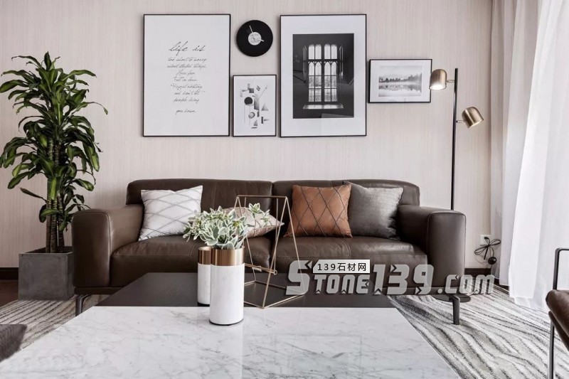 大理石與金屬搭配的裝飾 感受下自然現代風