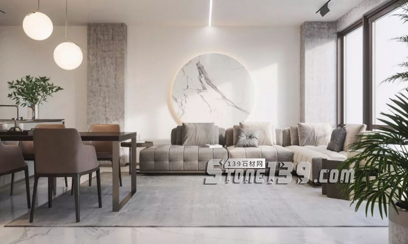 大理石與金屬搭配的裝飾 感受下自然現代風