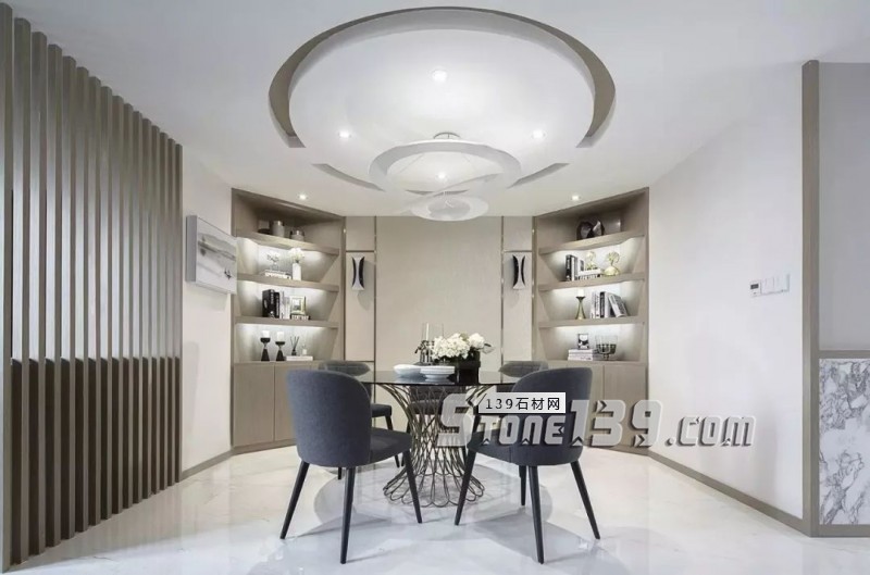 大理石與金屬搭配的裝飾 感受下自然現代風