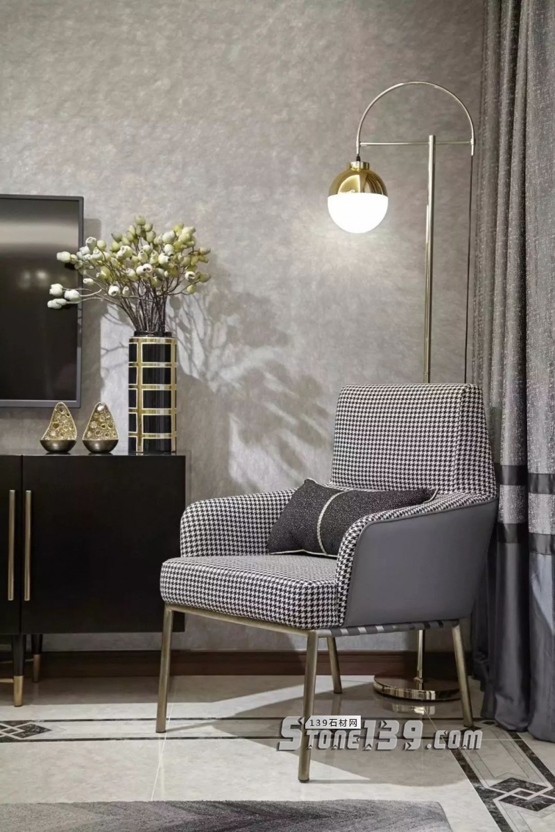 大理石與金屬搭配的裝飾 感受下自然現代風
