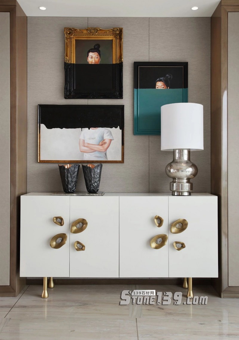 淺色大理石+黃銅，輕奢別墅裝飾 有質感有品味的生活