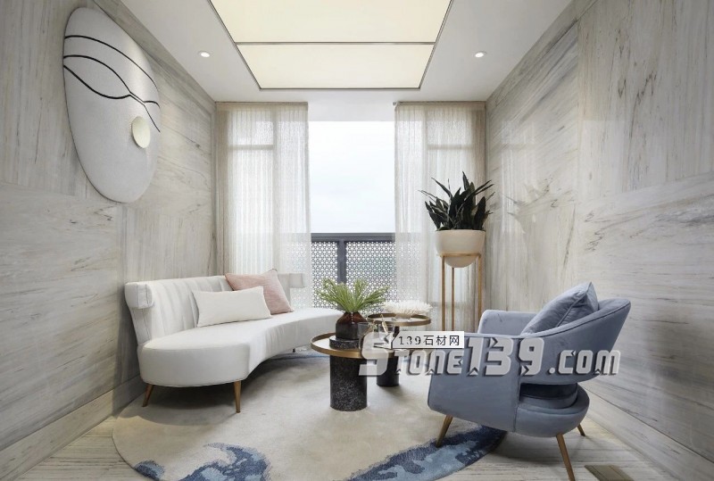 淺色大理石+黃銅，輕奢別墅裝飾 有質感有品味的生活