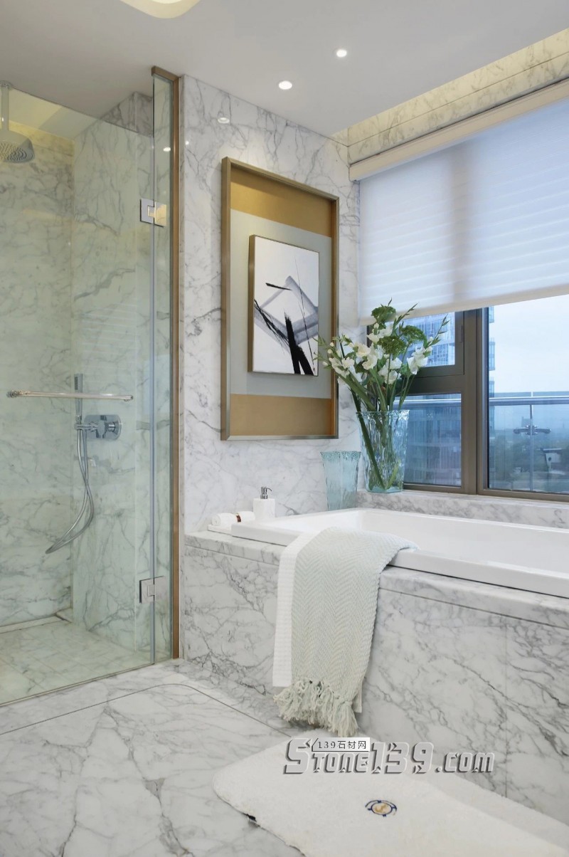 淺色大理石+黃銅，輕奢別墅裝飾 有質感有品味的生活