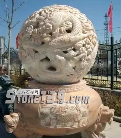 石雕龍球、圓球及浮雕