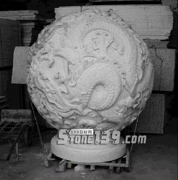 石雕龍球、圓球及浮雕
