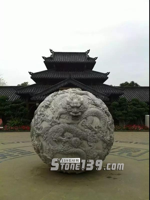 石雕龍球、圓球及浮雕