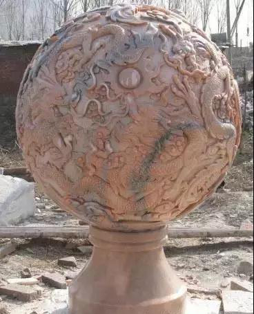 石雕龍球、圓球及浮雕