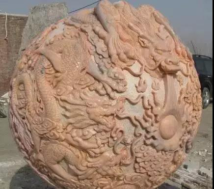 石雕龍球、圓球及浮雕
