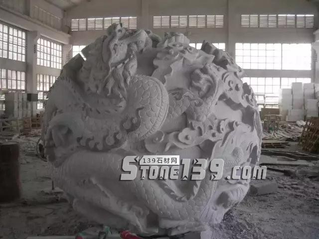 石雕龍球、圓球及浮雕