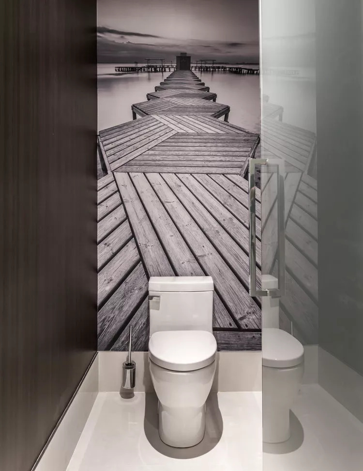 大理石裝飾的室內空間 黑白灰色經典國際范