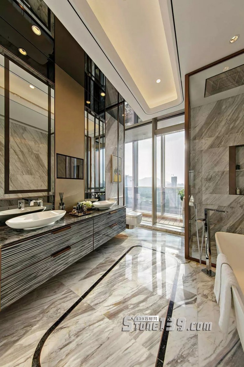 廚衛空間的大理石裝飾設計欣賞
