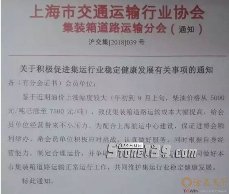 油價進入&ldquo;8元時代&rdquo;，物流漲價10%，天然液化氣漲價，要定石材就要盡快