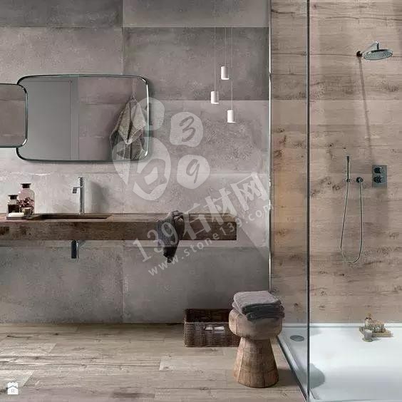 半開放式衛生間裝飾大理石案例