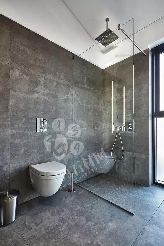 半開放式衛生間裝飾大理石案例