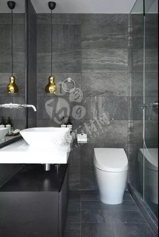 半開放式衛生間裝飾大理石案例