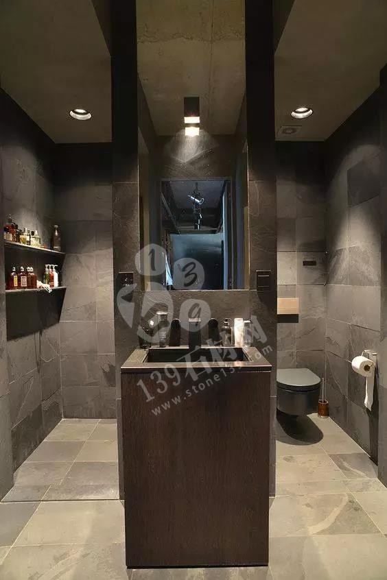半開放式衛生間裝飾大理石案例
