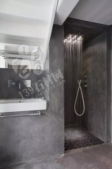 實體墻式衛生間裝飾大理石案例