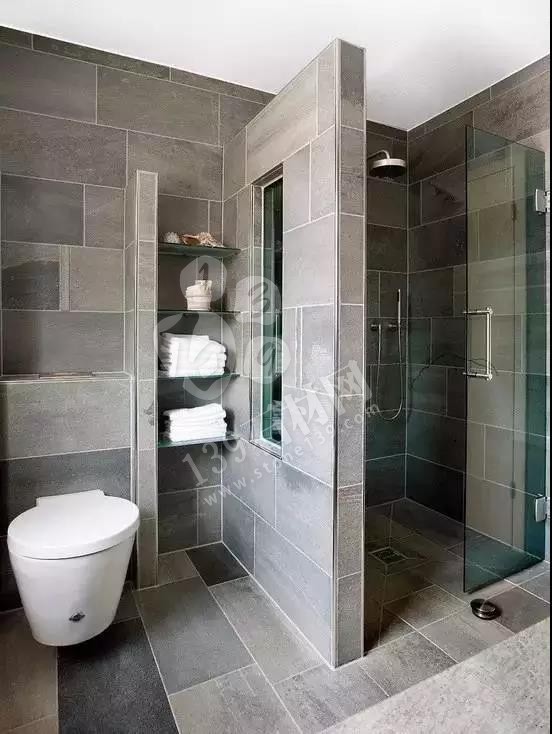 實體墻式衛生間裝飾大理石案例