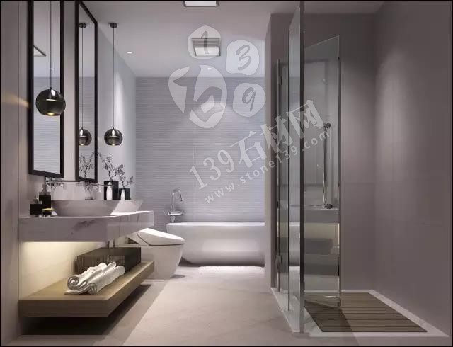 獨立式衛生間裝飾大理石案例