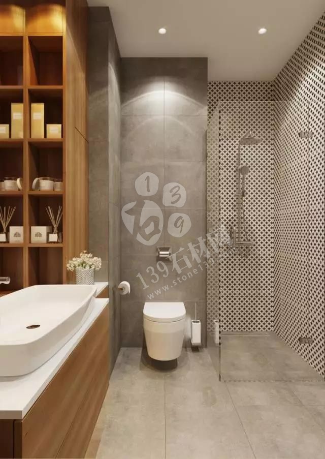 獨立式衛生間裝飾大理石案例