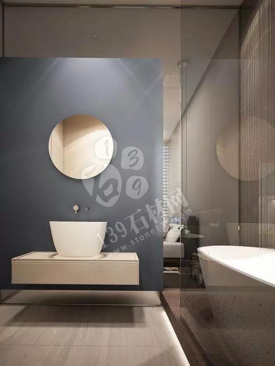 獨立式衛生間裝飾大理石案例