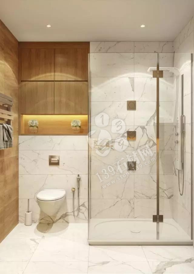 獨立式衛生間裝飾大理石案例