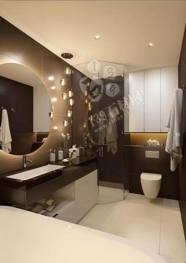 獨立式衛生間裝飾大理石案例