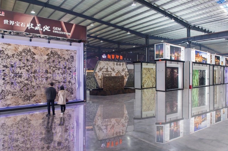 【新景石業】印象石畫館告訴你一個石材背景墻大賣的秘密