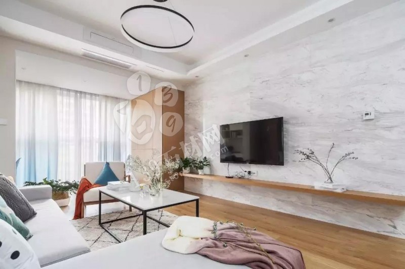 2018白色大理石電視背景墻 簡約不簡單