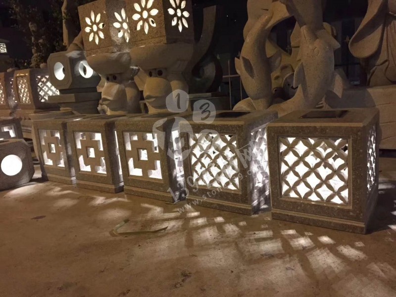 夜晚會發光的石雕產品