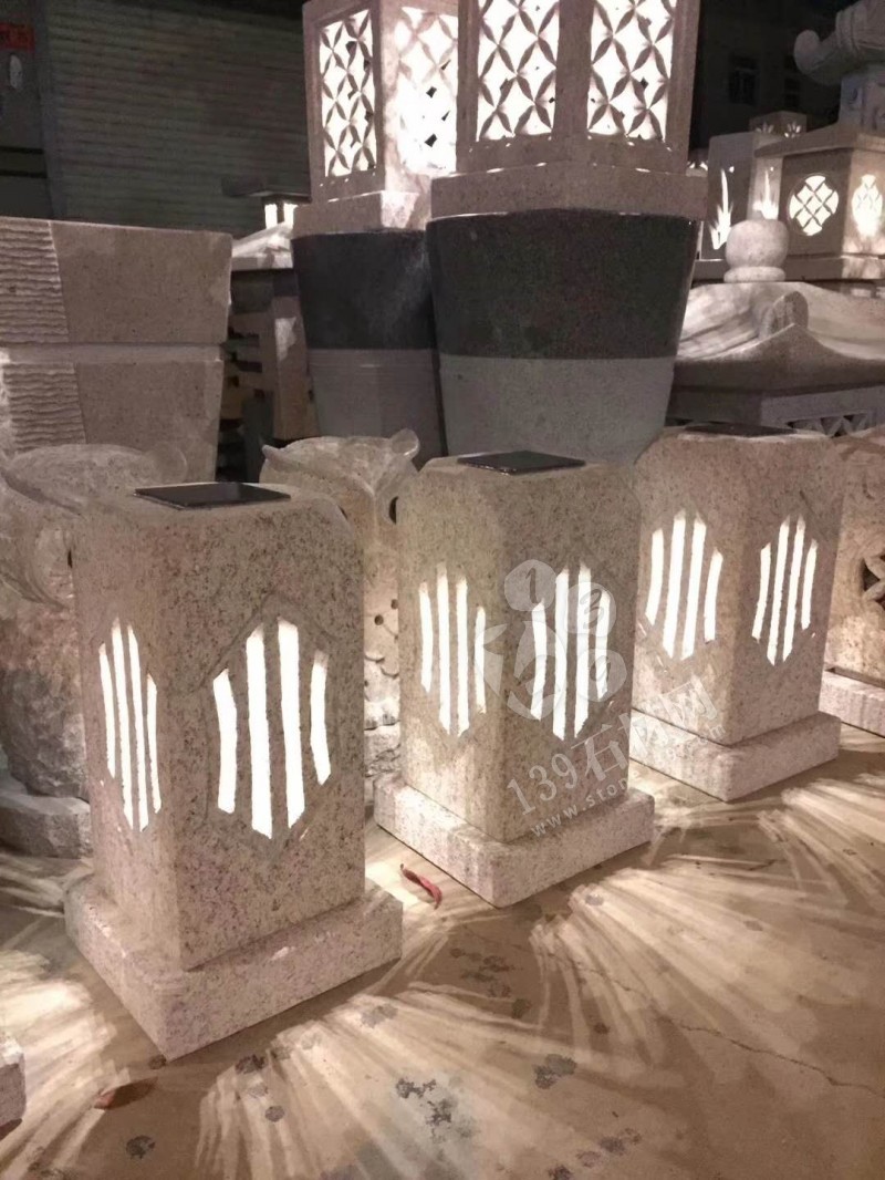 夜晚會發光的石雕產品