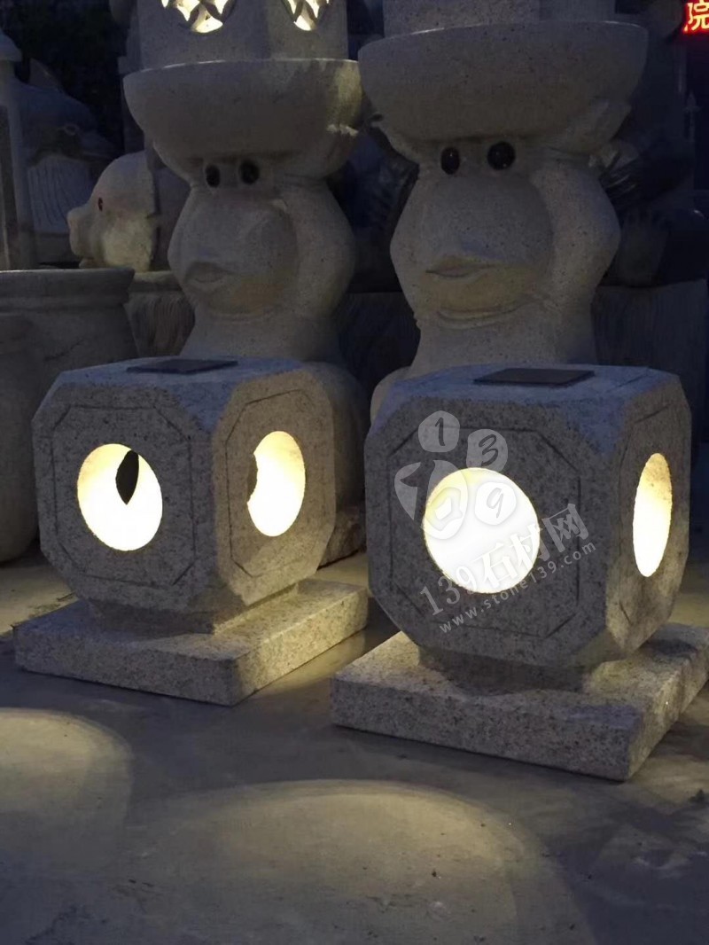 夜晚會發光的石雕產品