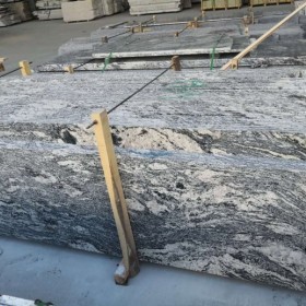 鼎奕石業浪淘沙山水石幻彩灰麻新654藍水晶荒料