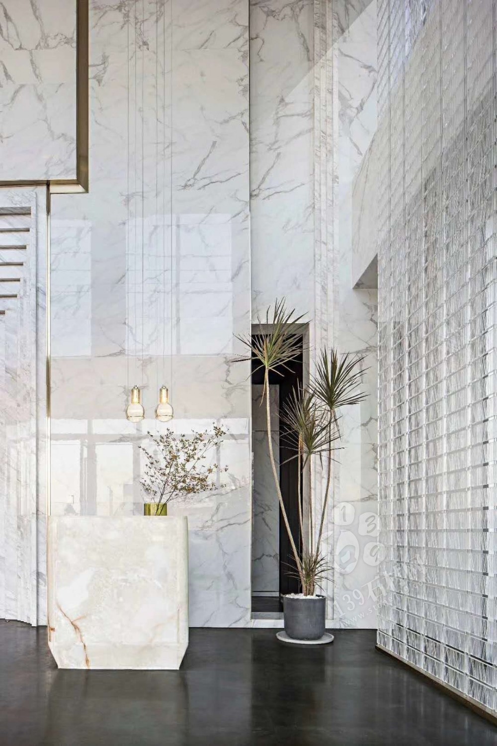 魚肚白大理石萬科工程案例