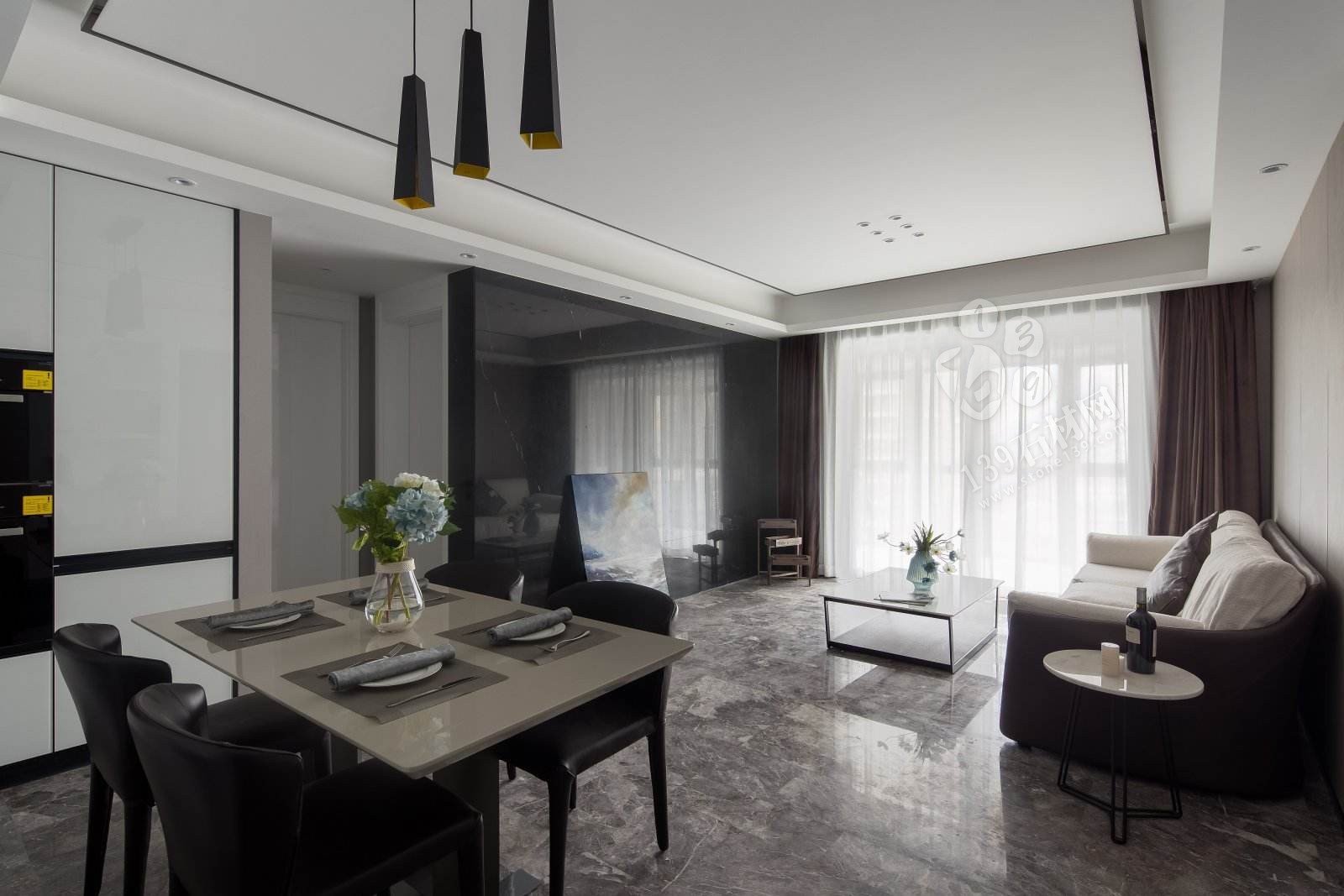 羅曼蒂克灰大理石應(yīng)用案例